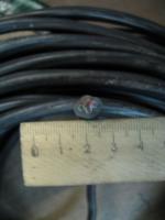 Фото сечения силового кабеля ВВГнг 4х1.5 в негорючей изоляции и оболочке