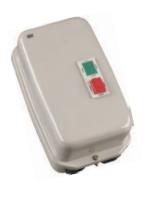 Фотография электромагнитного контактора с тепловым реле с кнопками в корпусе марки КМИ 46562 выпуска ИЭК