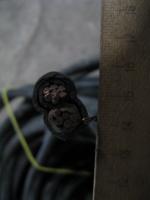 Фотография сечения негорючего с пониженным дымовыделением кабеля ВВГнг-LS 2х35