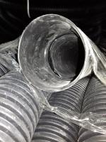 Фотография гибкой гофрированной трубы с двумя стенками из полиэтилена диаметром 110 мм изготовления ДКС