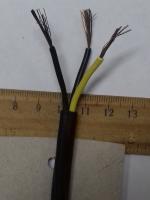 Фотография трёхжильного гибкого контрольного негорючего кабеля КГВВнг 3х0,75 для фиксированного монтажа