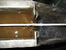 Фотография места ввода провода с наложеной оболочкой в воду для охлаждения