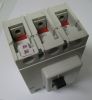 Фотография вида на блочный автоматический выключатель ВА 04-36 на номинальный ток 100 ампер с уставкой ЭМ расцепителя на 1250 ампер выпуска КЭАЗ